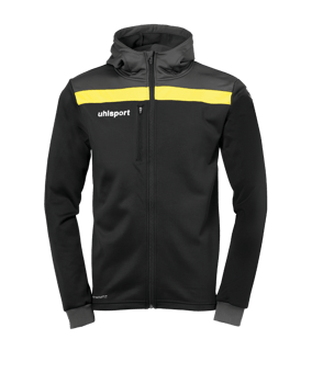 uhlsport Offense 23 Kapuzenjacke Schwarz Grau F07 - schwarz