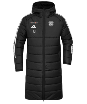 adidas Tiro 24 Long Coachjacke Schwarz Weiss