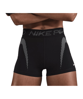 Nike Pro Mid Graphic Biker Short Damen Schwarz F010