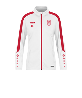 JAKO Power Polyesterjacke Damen Weiss Rot F004