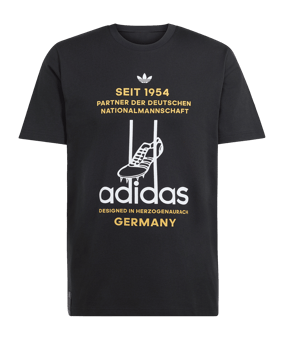 adidas Deutschland Graphic T-Shirt 2026 Schwarz - schwarz