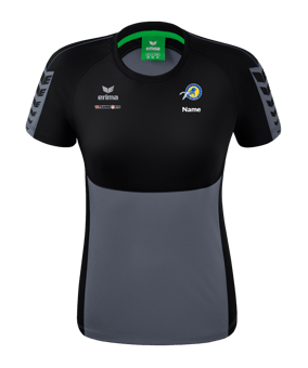 Erima Six Wings T-Shirt Damen Grau Schwarz