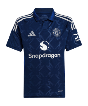 adidas Manchester United Trikot Away 2024/2025 Kids Blau - blau