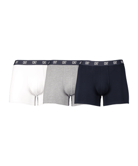 CR7 Basic Trunk Boxershort 3er Pack Grau Weiss - grau