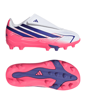 adidas F50 Hyperfast Club Hook and Loop FG/MG Chaos vs Control Kinderen Wit - wit