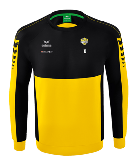 Erima Six Wings Sweatshirt Kids Gelb Schwarz