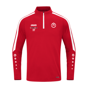 JAKO Power Sweatshirt Rot Weiss F100