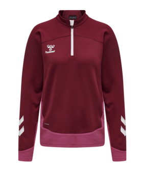 Hummel hmlLEAD HalfZip Sweatshirt Damen Rot F3584 - rot