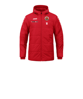 JAKO Team Coach Kapuzenjacke Kids Rot F100