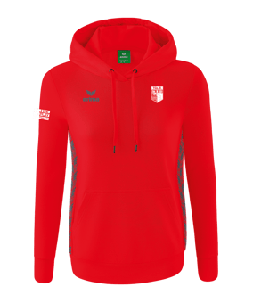 Erima Team Essential Hoody Damen Rot Grau