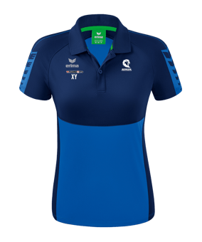 Erima Six Wings Poloshirt Damen Blau