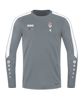 JAKO Power Sweatshirt Kids Grau Weiss F840