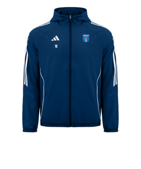 Veste coupe-vent adidas Tiro 24 bleue blanche 