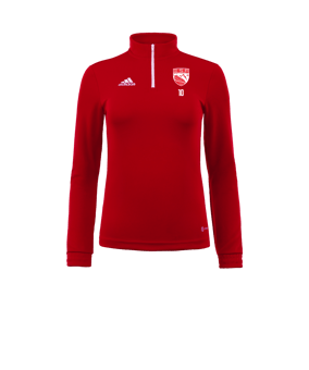 Sweatshirt à col zippé mi-haut femmes adidas Entrada 22 Rouge