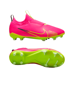 Nike Jr Air Zoom Mercurial Vapor XV Academy FG/MG Luminous Kids Pink Gelb F605 - pink