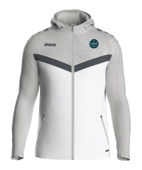 JAKO Icon Kapuzenjacke Kids Weiss Grau F016