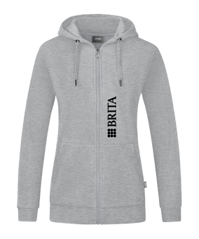 JAKO Organic Kapuzenjacke Damen Grau F520