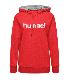 Hummel Cotton Logo Hoody Damen Rot F3062 - rot