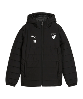 PUMA teamAdditions Padded Kapuzenjacke Kids Schwarz F03