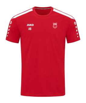 JAKO Power T-Shirt Rot Weiss F100