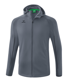 Erima Liga Star Kapuzenjacke Kids Grau Schwarz - grau