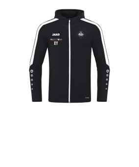 JAKO Power Kapuzenjacke Kids Schwarz Weiss F800