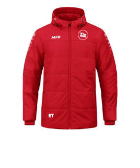 JAKO Team Coach Kapuzenjacke Rot F100