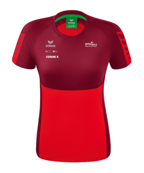 Erima Six Wings T-Shirt Damen Rot Dunkelrot