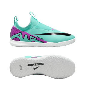 Nike Jr Air Zoom Mercurial Vapor XV Academy IC Peak Ready Kids Grün Pink F300 - gruen