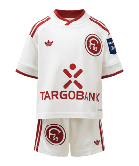 adidas Fortuna Düsseldorf Trikot Set Away 2026/2027 Kids Weiß