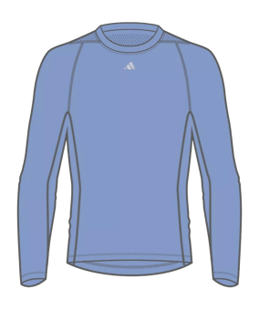 adidas Techfit  Sweatshirt Blau - blau