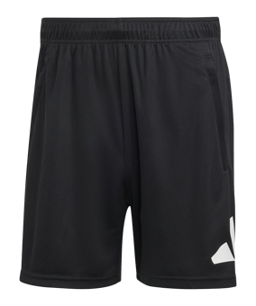 adidas Logo Trainingsshort Schwarz Weiss - schwarz