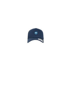 Merch 5 Panel Curved Snapback Cap Navy | logo4c