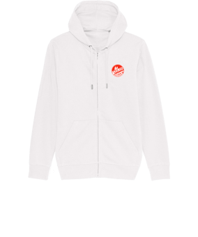 Merch Connector Zip-Hoodie White | #wirkommenvondernerde