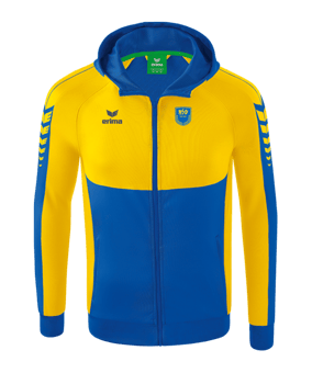 Erima SIX WINGS Kapuzenjacke Blau Gelb