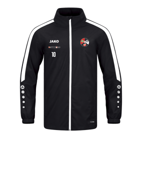 JAKO Power Allwetterjacke Schwarz Weiss F800