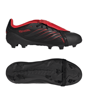 adidas Predator Elite FG Leather Tech Kids Schwarz