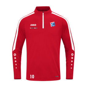 JAKO Power Sweatshirt Rot Weiss F100