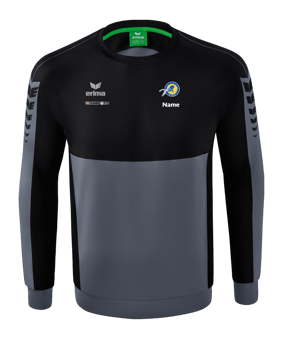 Erima Six Wings Sweatshirt Grau Schwarz