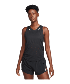 Nike AeroSwift Running Singlet Damen Schwarz F010 - schwarz