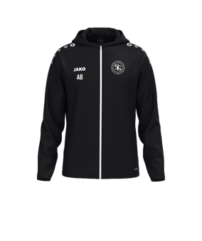 JAKO One Kapuzenjacke Schwarz F800