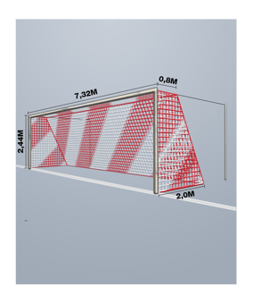 Cawila Tornetz 7,50x2,50m | Tiefe 0,8x2,0m - rot