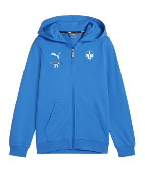 PUMA teamGOAL Casuals Kapuzenjacke Kids Blau F02