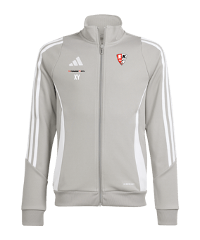 adidas Tiro 24 Trainingsjacke Kids Grau Weiss