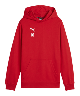 PUMA teamGOAL Casuals Hoody Kids Rot F01