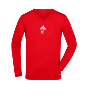 adidas Team Base Top langarm Rot