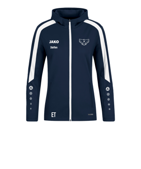 JAKO Power Kapuzenjacke Damen Blau F900