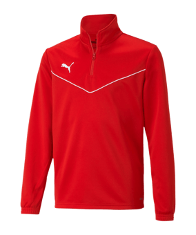PUMA teamRISE HalfZip Sweatshirt Kids Rot F01 - rot