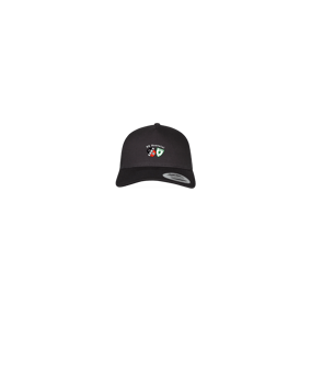 Merch 5 Panel Retro Trucker Cap Schwarz | #logo4c