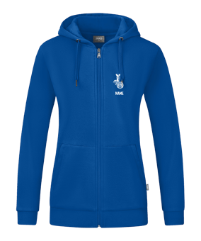 JAKO Organic Kapuzenjacke Damen Blau F400